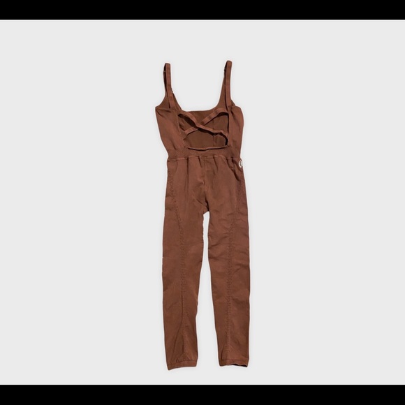 Free People Movement Good Karma Onesie/Jumpsuit Nutmeg - Picture 6 of 16